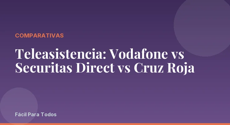 Teleasistencia: Vodafone vs Securitas Direct vs Cruz Roja